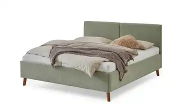 Polsterbett in hellgrün Piano Hellgrün 180x200 cm 186 cm Eiche