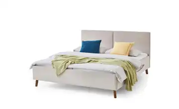 Polsterbett in beige Piano Beige 180x200 cm 186 cm Eiche