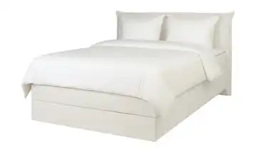 Boxspringbett Lunor 140 cm Webstoff Creme