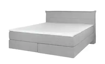 Boxspringbett Lunor 160 cm Webstoff Hellgrau