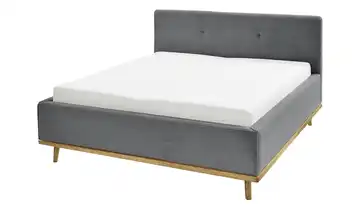 Musterring Polsterbett mit Bettkasten Delphi Cord Grau Mit Matratze H3 & H3 180 cm
