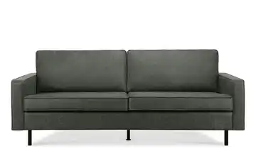 KONSIMO Einzelsofa 209 cm recyceltes Leder Dunkelgrau 3