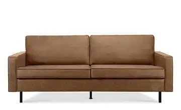 KONSIMO Einzelsofa 209 cm recyceltes Leder Braun 3