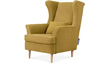 KONSIMO Ohrensessel Senfgelb Webstoff