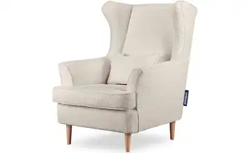 KONSIMO Ohrensessel Creme Boucléstoff