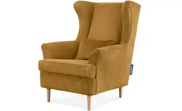 KONSIMO Ohrensessel Honiggelb Cordstoff