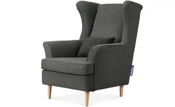 KONSIMO Ohrensessel Graphit Webstoff