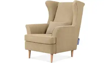 KONSIMO Ohrensessel Creme Webstoff