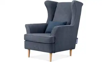 KONSIMO Ohrensessel Blau Webstoff