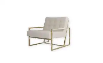 Sessel Beige Goldfarben