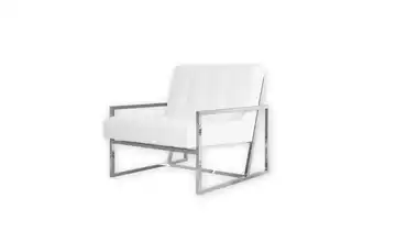 Sessel Weiß silberfarben
