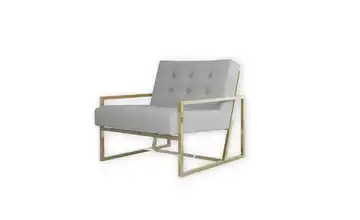 Sessel Grau Goldfarben