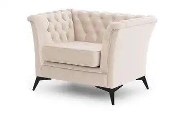 Sessel Schwarz Beige