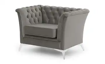 Sessel verchromt Grau