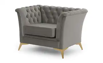 Sessel Goldfarben Grau