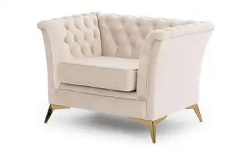 Sessel Goldfarben Beige