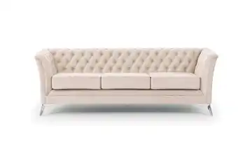 Einzelsofa verchromt Beige