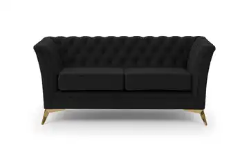 Einzelsofa Goldfarben Schwarz