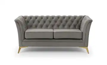 Einzelsofa Goldfarben Grau