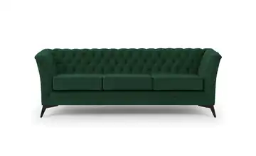 Einzelsofa Schwarz Flaschengrün