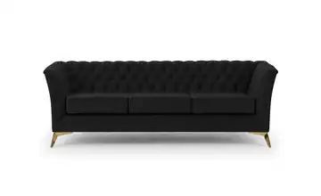Einzelsofa Goldfarben Schwarz