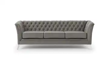 Einzelsofa verchromt Grau