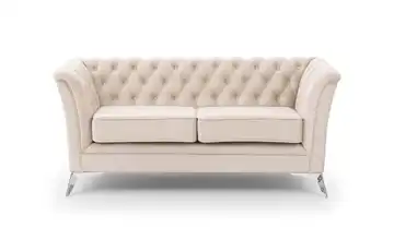 Einzelsofa verchromt Beige