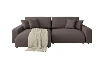 Ecksofa links Dunkelbraun