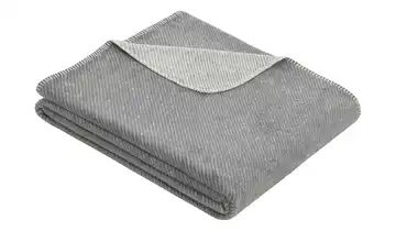 Wohndecke Jacquard Grau